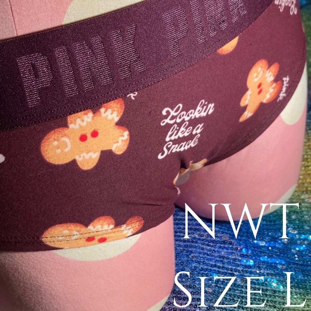 PINK Victoria’s Secret Lookin Like a Snack Panty Size Large VsPink Christmas Y2K